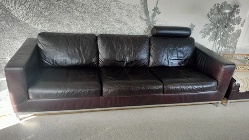 Machalke Leder-Viersitzer-Sofa