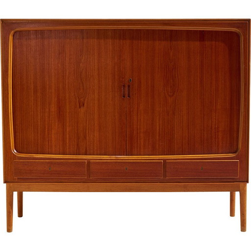 Vintage Anrichte aus Teakholz und Buche, Dänemark 1960