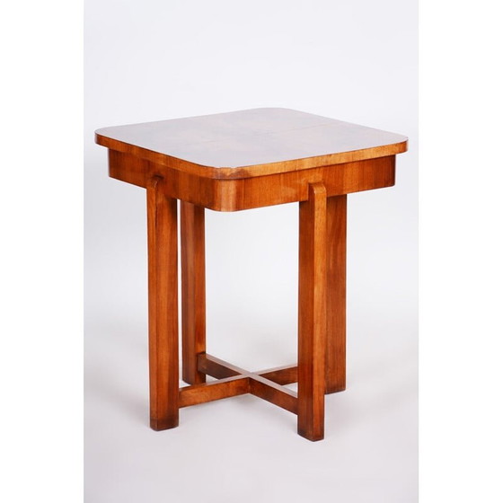 Image 1 of Art Deco Beistelltisch aus Nussbaumholz, 1930er Jahre