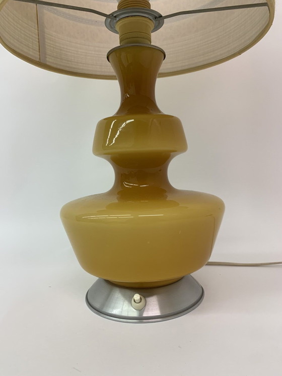 Image 1 of De Rupel Tischlampe aus Glas aus der Mitte des Jahrhunderts - 1970er, Belgien