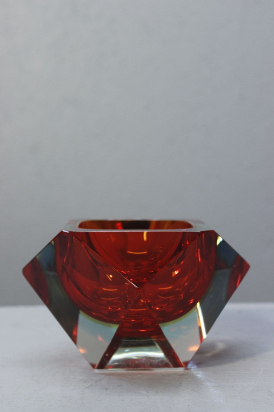 Image 1 of Aschenbecher Diamant Sommerso Murano Italien 1970S