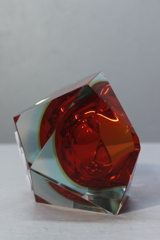 Image 1 of Aschenbecher Diamant Sommerso Murano Italien 1970S