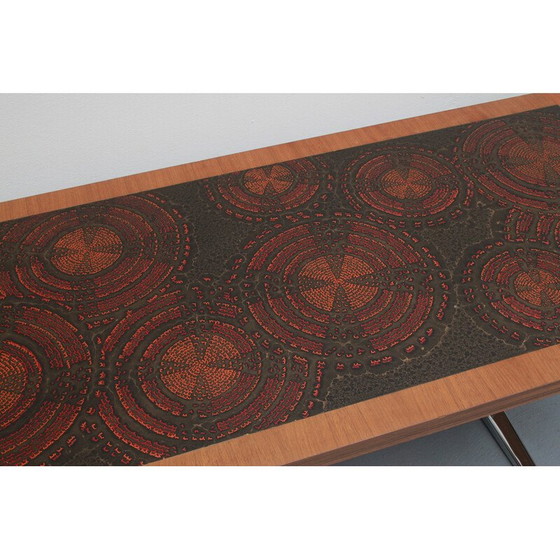 Image 1 of Vintage Couchtisch aus Teakholz und Emaille, 1970