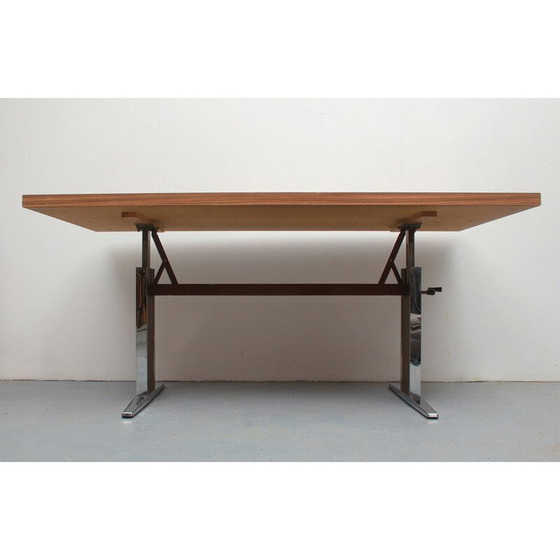 Image 1 of Vintage Couchtisch aus Teakholz und Emaille, 1970