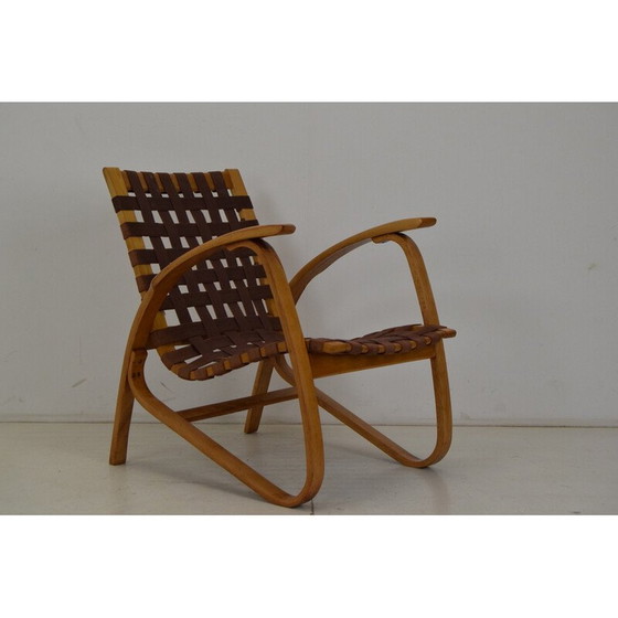 Image 1 of Vintage-Sessel aus Buchenholz von Jan Vaněk, Tschechoslowakei 1930er Jahre