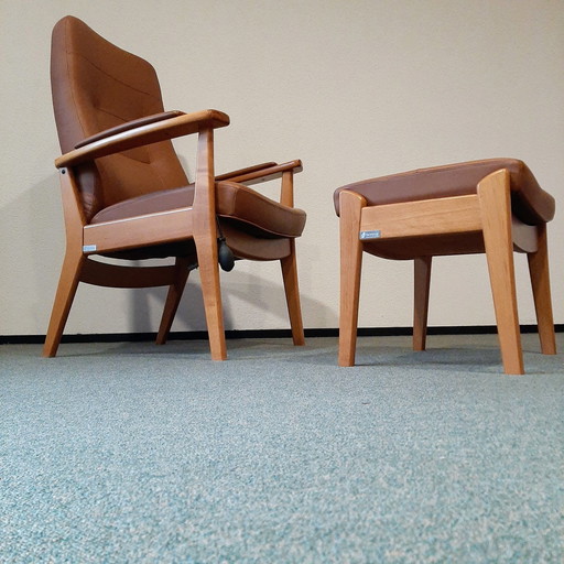 Farstrup Seniorenstuhl aus Leder