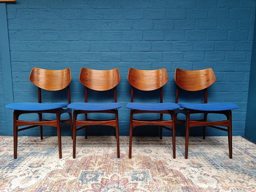 4x Vintage Van Teeffelen Hamar Stühle