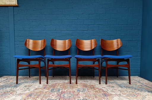 4x Vintage Van Teeffelen Hamar Stühle