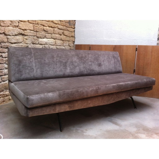 Mid century grau Daybed Sofa, Italien - 1960er