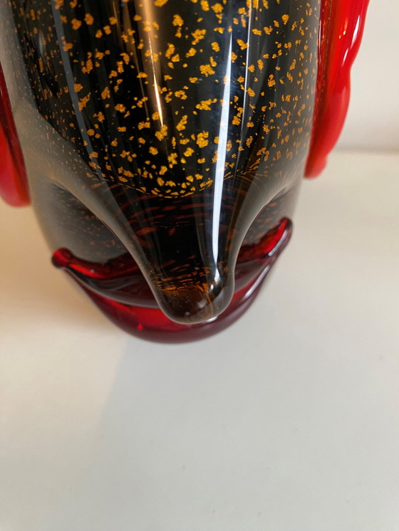 Image 1 of Fischkopf-Vase aus Murano-Glas im Stil von Picasso 1980er Jahre