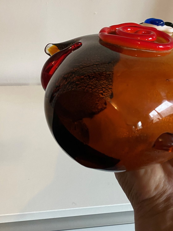 Image 1 of Fischkopf-Vase aus Murano-Glas im Stil von Picasso 1980er Jahre