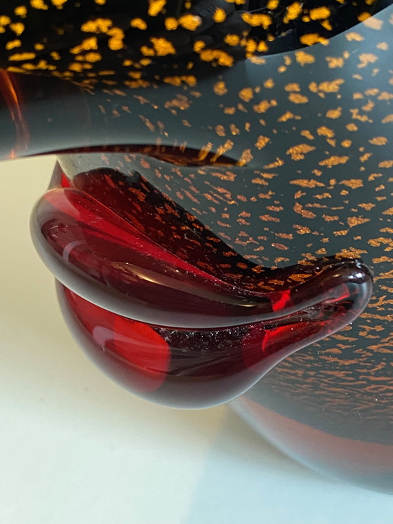 Image 1 of Fischkopf-Vase aus Murano-Glas im Stil von Picasso 1980er Jahre