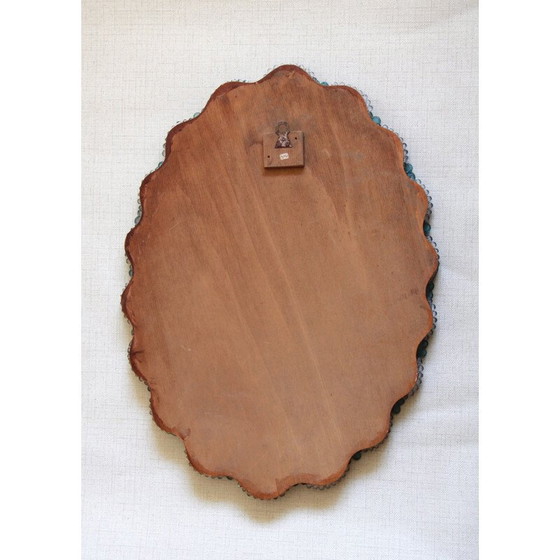 Image 1 of Vintage-Spiegel aus hellblauem Glas, Italien 1940