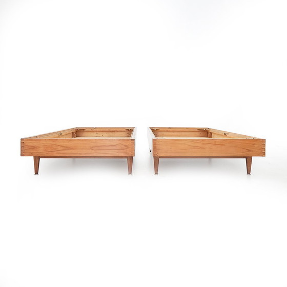 Image 1 of Einzelbett aus Holz, 1950er Jahre,