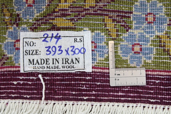 Image 1 of Original Handgeknüpfter Perserteppich Kashmar Fein Paradise Design 393 X 300 Cm Top Zustand