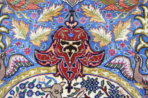 Image 1 of Original Handgeknüpfter Perserteppich Kashmar Fein Paradise Design 393 X 300 Cm Top Zustand