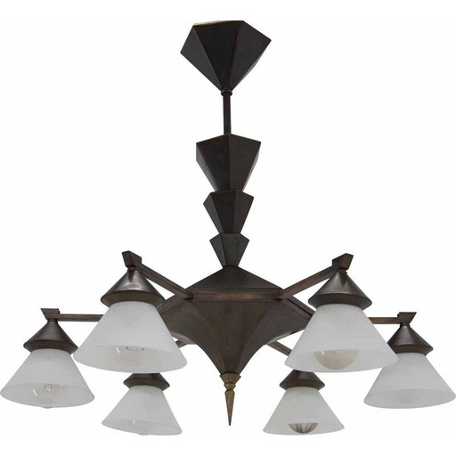 Kubismus-Kronleuchter von Franta Anyz, 1920er Jahre