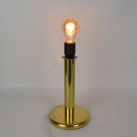 Image 1 of Messing-Tischlampe von ROGO Leuchten, Deutschland 1980er Jahre