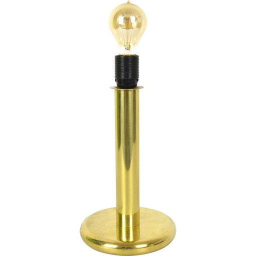 Messing-Tischlampe von ROGO Leuchten, Deutschland 1980er Jahre