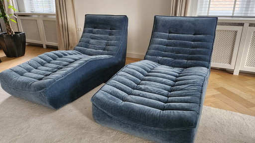 2x Calia Italia Foxtrot Liegestühle Chaise Longue