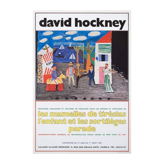 Image 1 of Vintage-Plakat von David Hockney, 1981