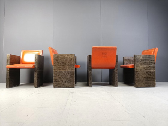 Image 1 of Vintage Französisch Sessel in Leder von Maison Vandamme, 1970S