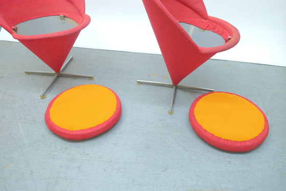 Image 1 of 2x Cone K1 Chairs von Verner Panton für Plus-Linje