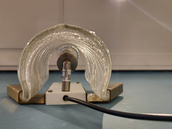 Image 1 of Vintage Hillebrand Wandleuchten Wandleuchte Glas Messing