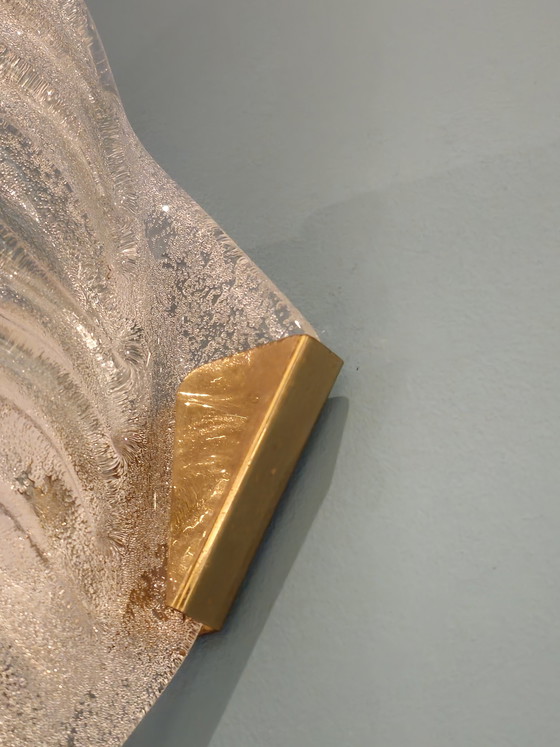 Image 1 of Vintage Hillebrand Wandleuchten Wandleuchte Glas Messing