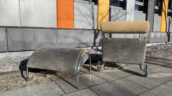 Image 1 of Cor - Design - Sessel Zyklus Mit Hocker Alcanthara Grau-Beige