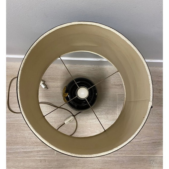 Image 1 of Italienische Lampe aus schwarzer Keramik von Cenacchi, Italien 1970