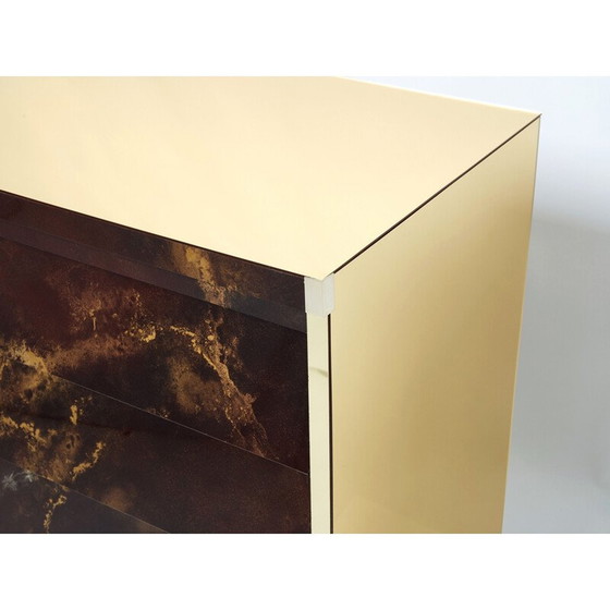 Image 1 of Vintage Anrichte aus Lack und Messing von Jansen, 1970