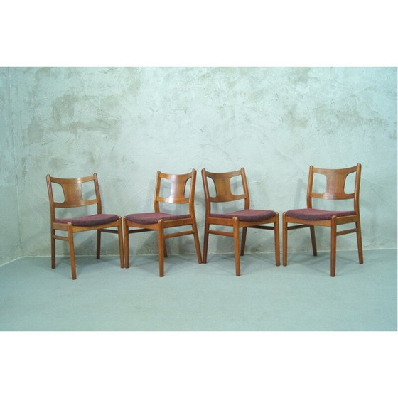 Image 1 of Satz von 4 vintage Teak Esszimmerstühle Dänisch 1960s