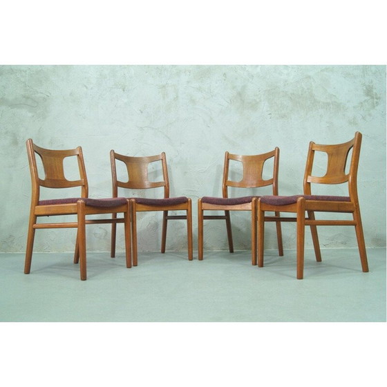 Image 1 of Satz von 4 vintage Teak Esszimmerstühle Dänisch 1960s
