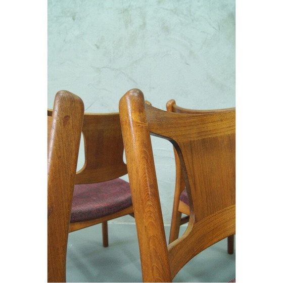 Image 1 of Satz von 4 vintage Teak Esszimmerstühle Dänisch 1960s