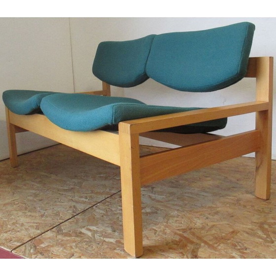 Image 1 of Kleines Vintage-Sofa 2 Plätze grün 1960