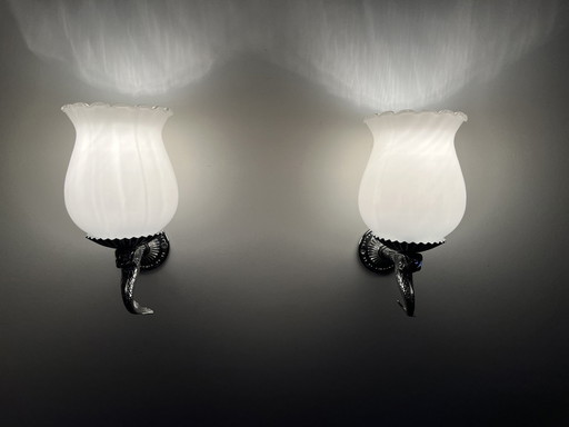 2 Vintage-Wandleuchten