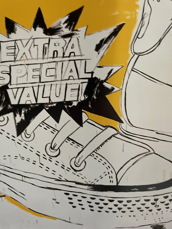 Image 1 of Andy Warhol (1928-1987), Converse Sneaker Extra Special Value, 1985-86, Ausstellungsplakat 1992-1993, New York