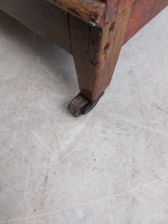 Image 1 of 1 x 19. Jahrhundert Bettgestell/Bibliothekstreppe mit Stauraum