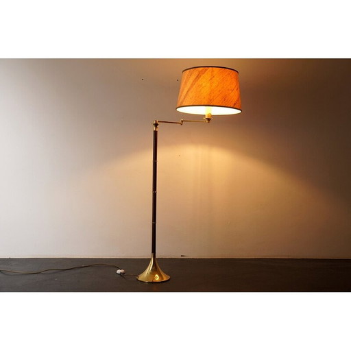 Vintage Stehlampe aus Bambus und Metall, Deutschland 1970