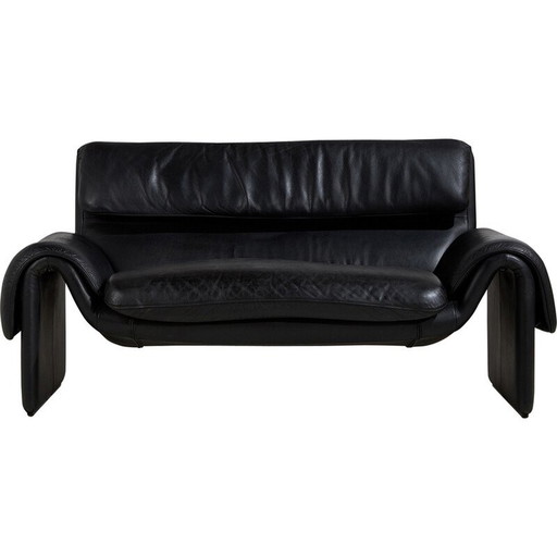 Vintage 2-Sitzer Sofa "Ds 2011" in Leder für De Sede, Schweiz 1970