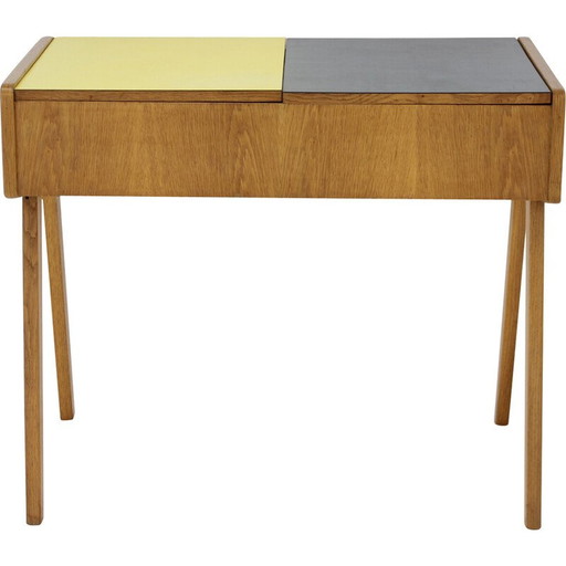 Vintage Schminktisch mit Spiegel, Tschechoslowakei, 1960