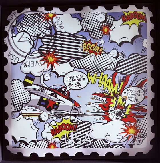 Image 1 of Ad Van Hassel: "Luxus-Kunstbriefmarke, Hommage an Roy Lichtenstein".