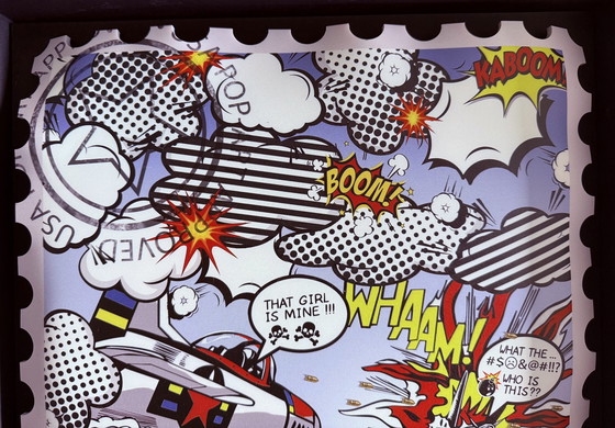 Image 1 of Ad Van Hassel: "Luxus-Kunstbriefmarke, Hommage an Roy Lichtenstein".