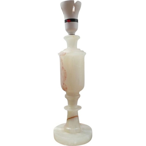 Alte Onyx-Alabaster-Tischlampe, England 1970
