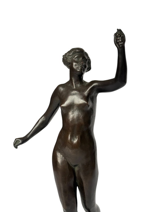 Image 1 of Wunderschöne seltene Jugendstil Bronze Um 1900, Nackte Frau