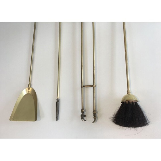 Image 1 of Vintage-Kaminbesteck aus Messing