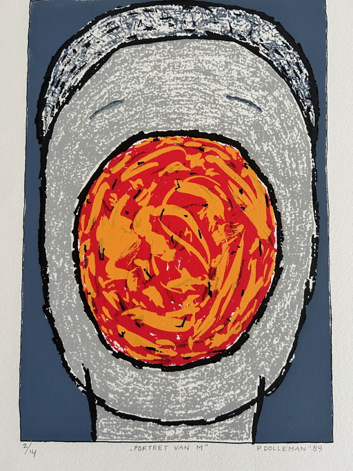 Lithografie Petra Dolleman - Porträt M