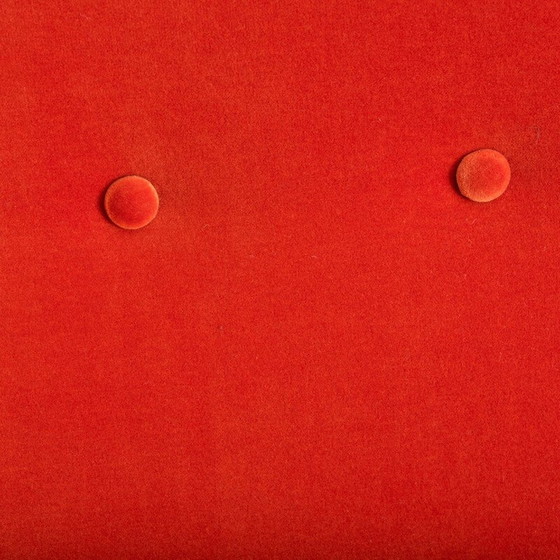 Image 1 of Mid Century orangefarbenes 3-Sitzer-Sofa aus Samt von CFC Silkeborg, 1960er Jahre