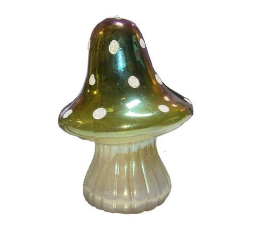 Kleiner psychedelischer Pilz - Magic Mushroom - mundgeblasenes Glas - 1950